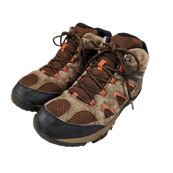 Merrell Outmost Vent Slate Black Suede Leather Hiking Boots Men's Size 8 - Picture 1 of 11